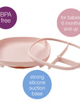 2in1 Diskur með sogskál - Blush