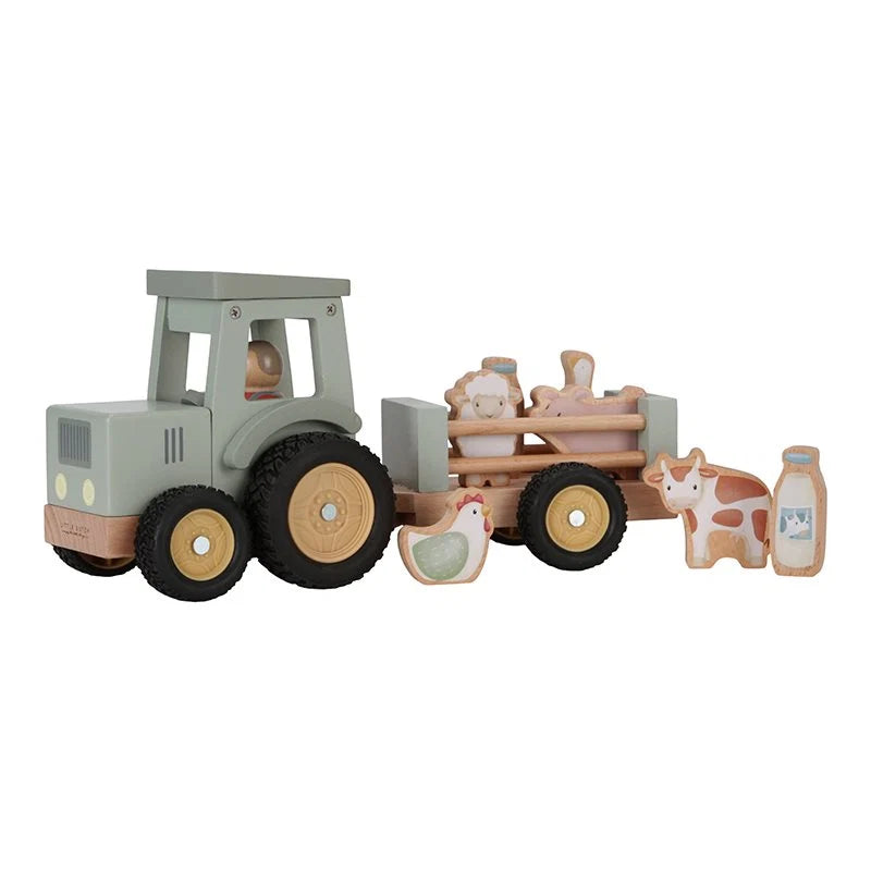 Farm traktor með vagni