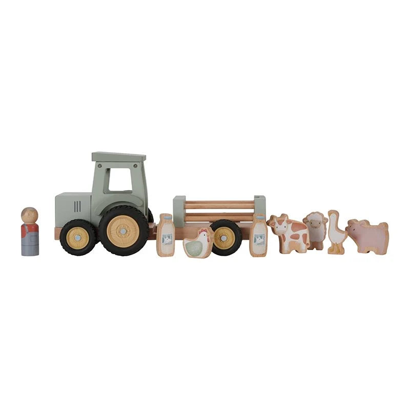 Farm traktor með vagni