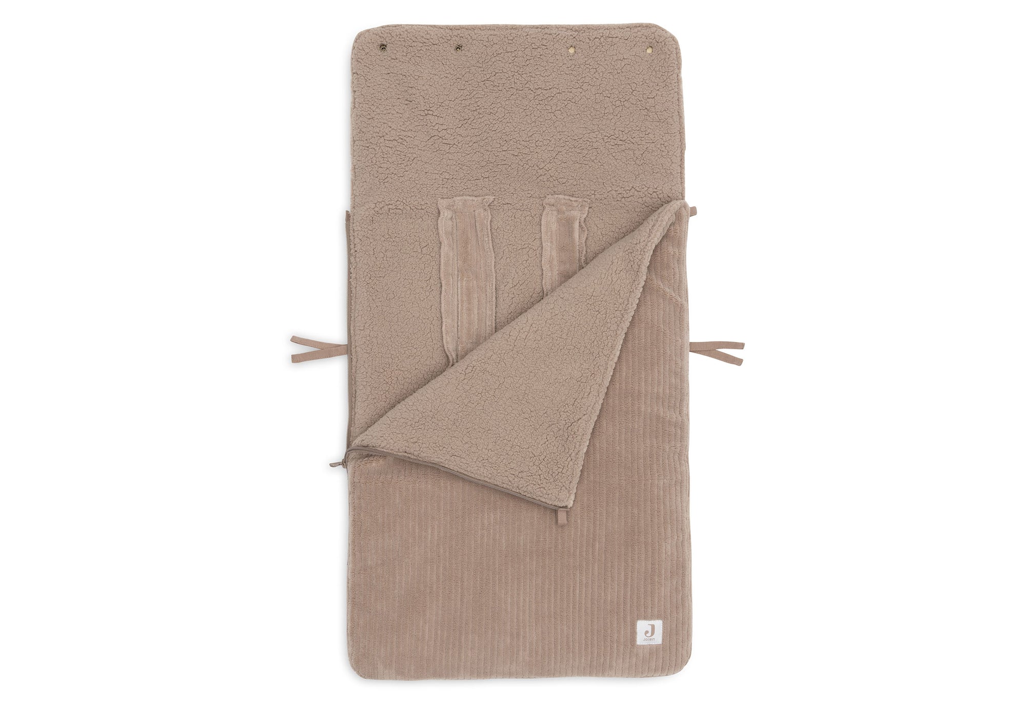 Bílstólapoki Cloudy Rib -  Milky Coffee - miniplay.is