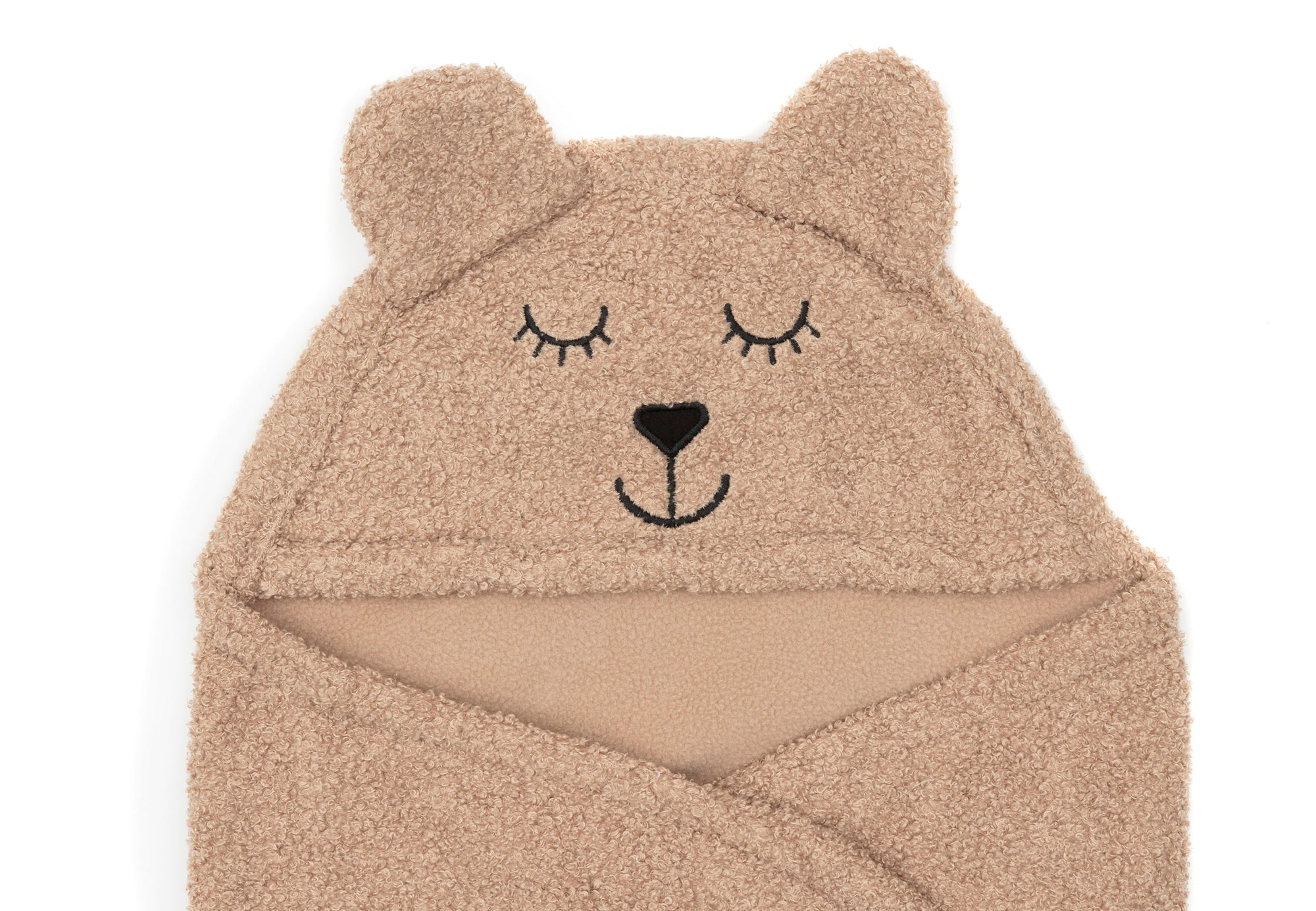 Teppi Bear Boucle - Biscuit - miniplay.is