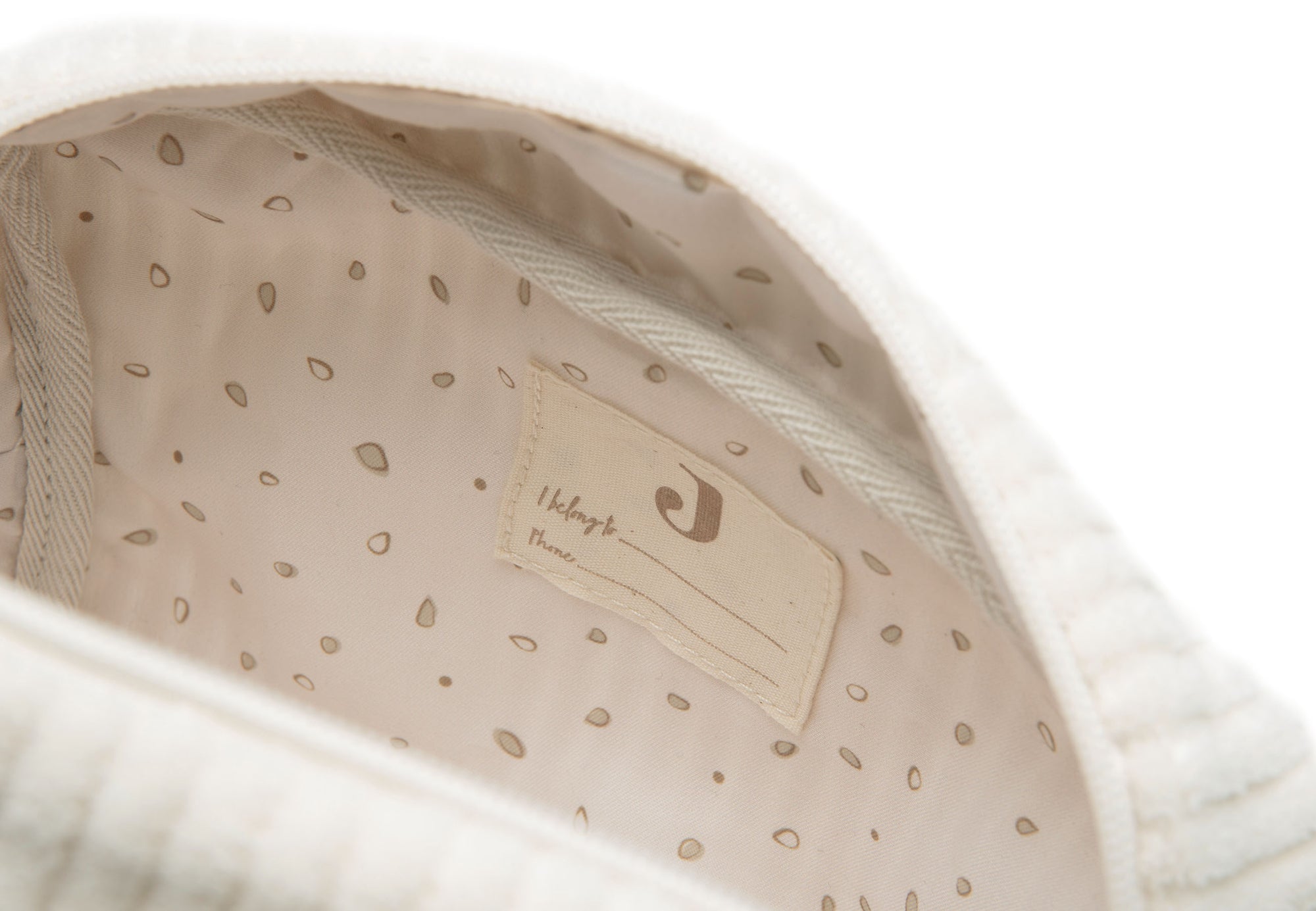 Snyrtitaska Cloudy Rib - Oatmeal - miniplay.is