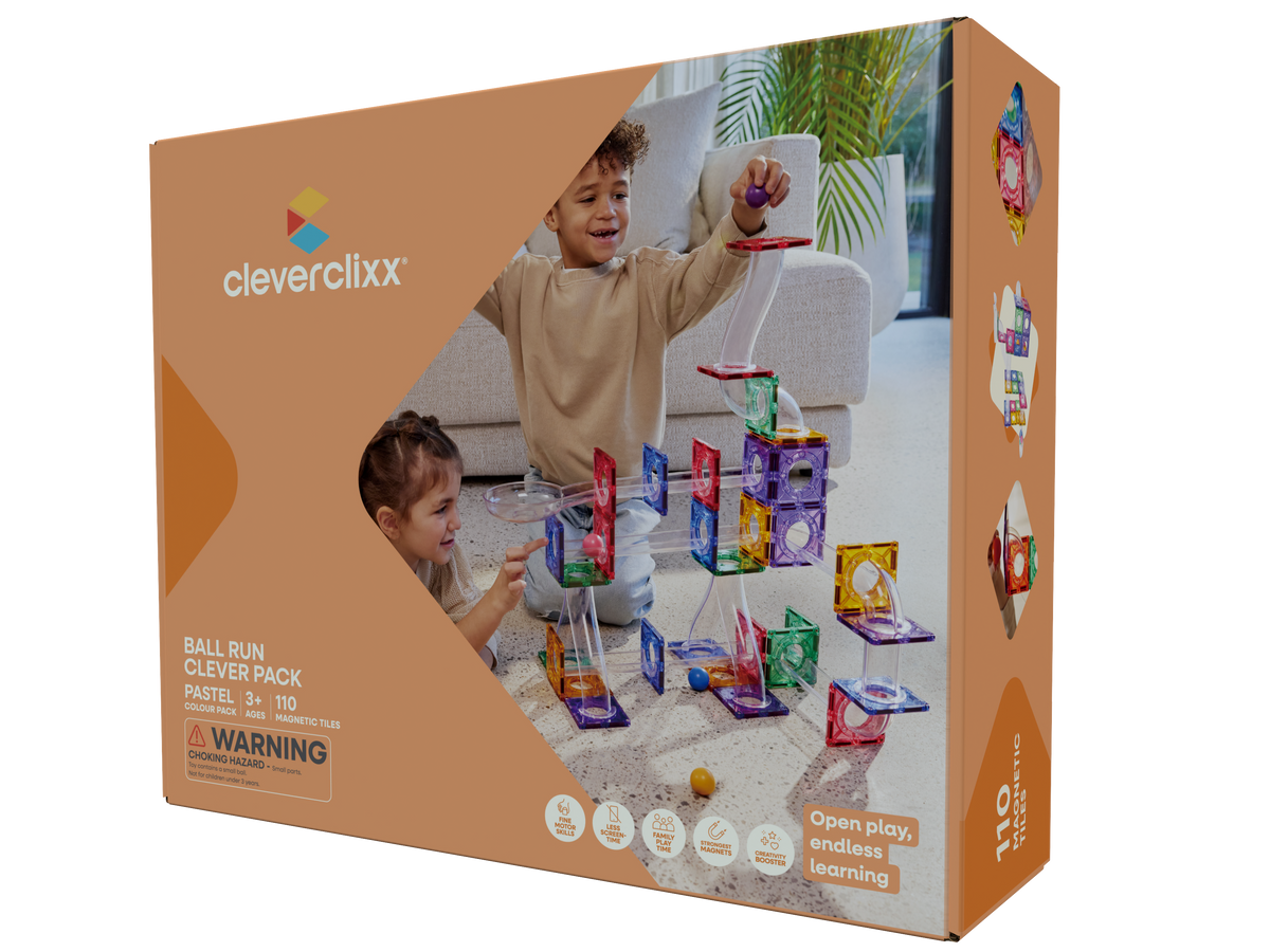 Cleverclixx Kúlubraut Clever Pack Pastel - 110 hlutar – askja