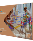 Cleverclixx Stór bílabraut Large Race Track Pastel - 80 hlutar – askja