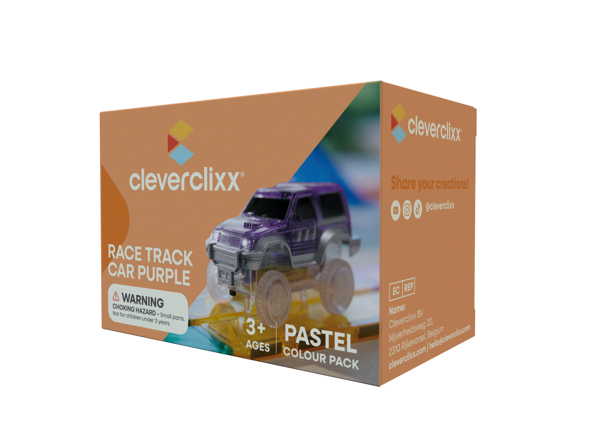 Cleverclixx Bíll fyrir bílabraut - Pastel Purple – askja