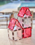 Cleverclixx Glimmerflísar Transparent/Pink - 16 hlutar