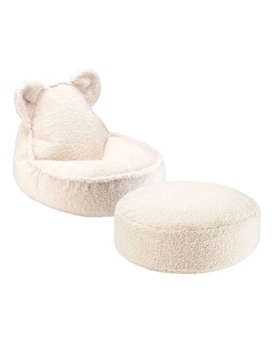 Bangsa Baunapúði + Baunaskemill - Cream White - miniplay.is