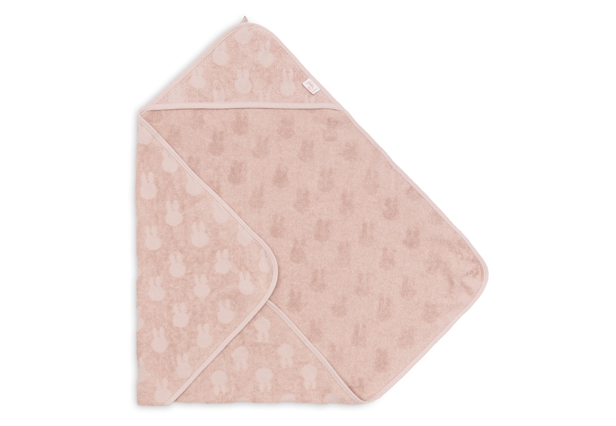 Handklæði með hettu 75x75 Miffy Jacquard - Wild Rose - miniplay.is