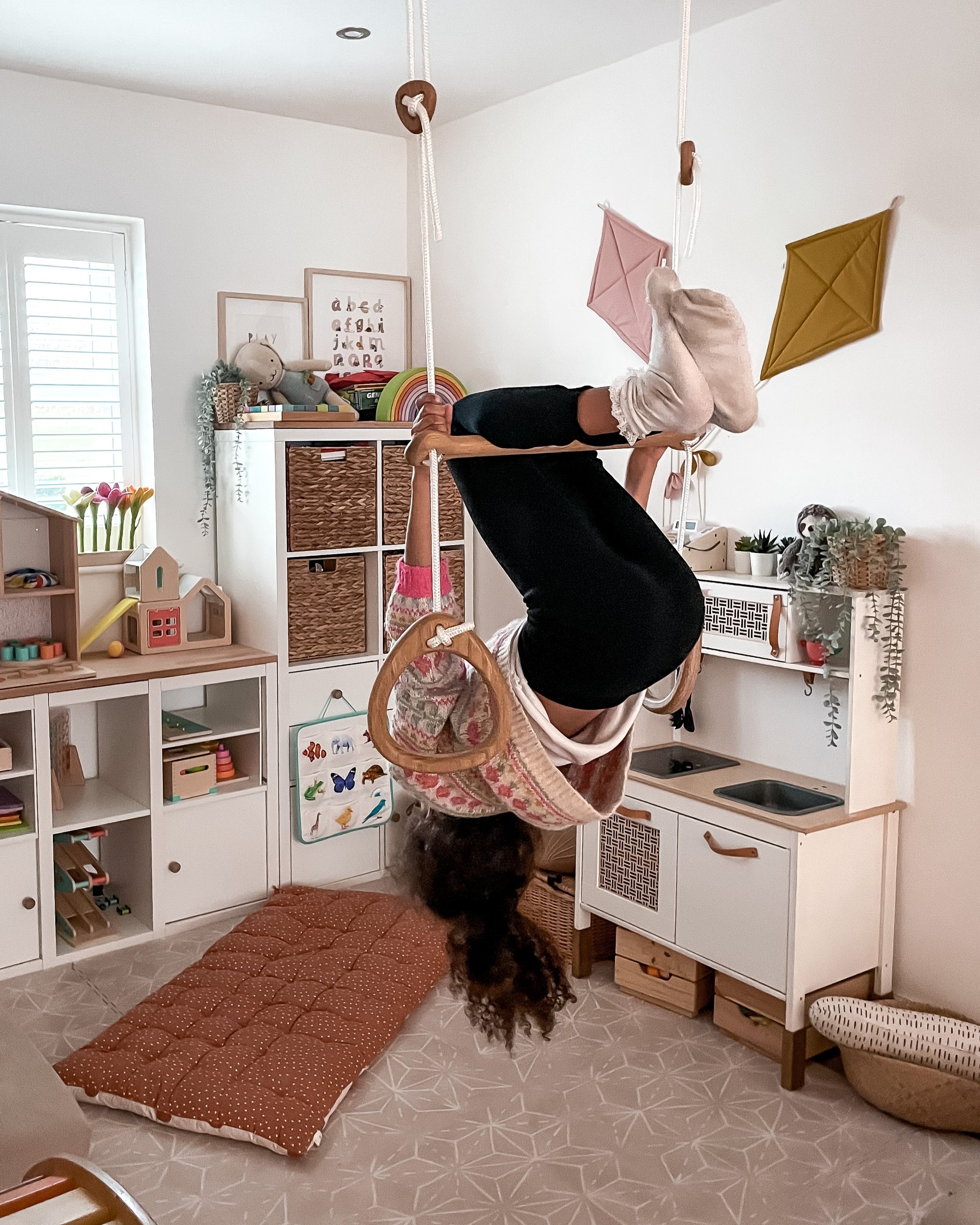 Acrobat Fimleikahringir Oak - Beige bönd - miniplay.is