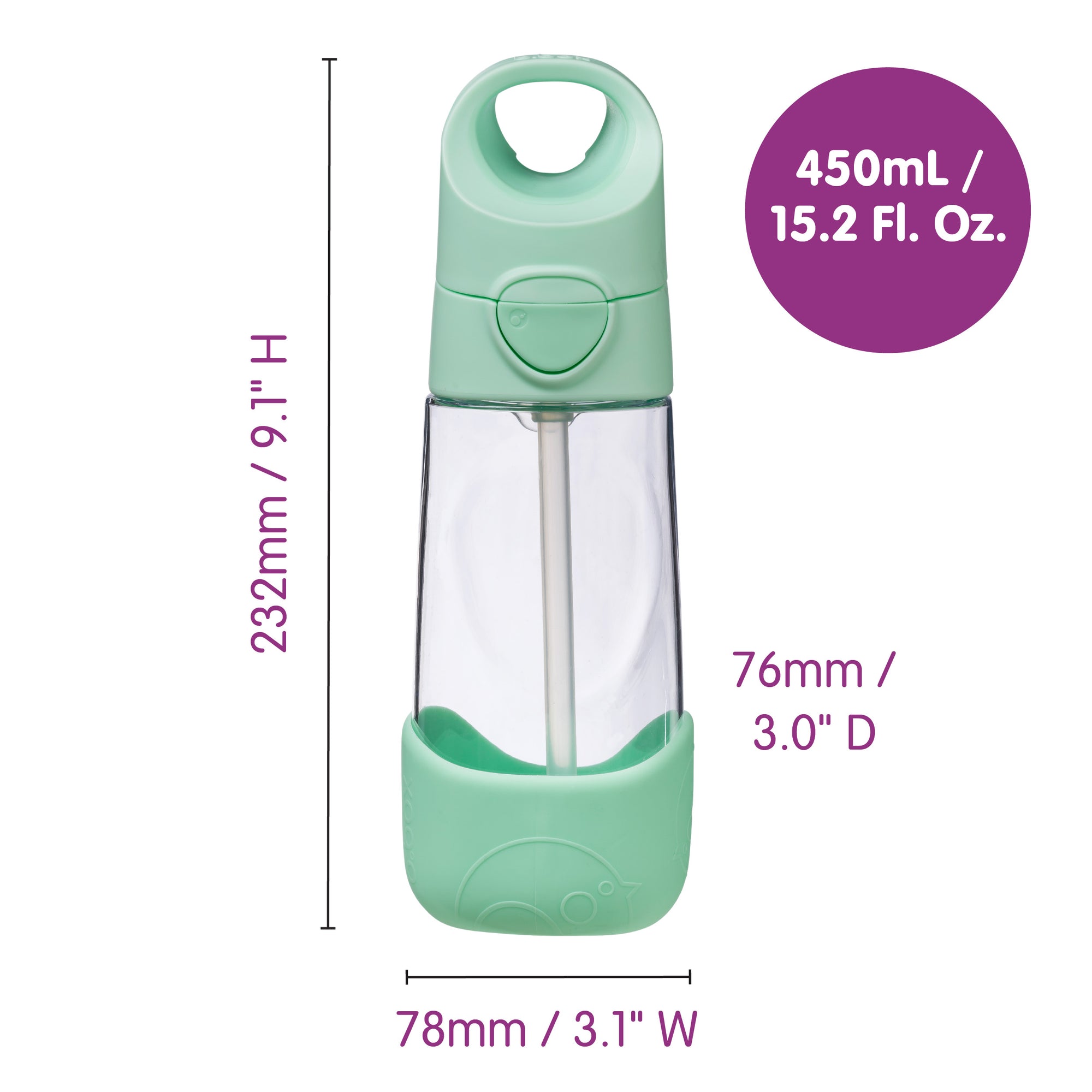 450ml Tritan™ Drykkjarbrúsi - Emerald Forest