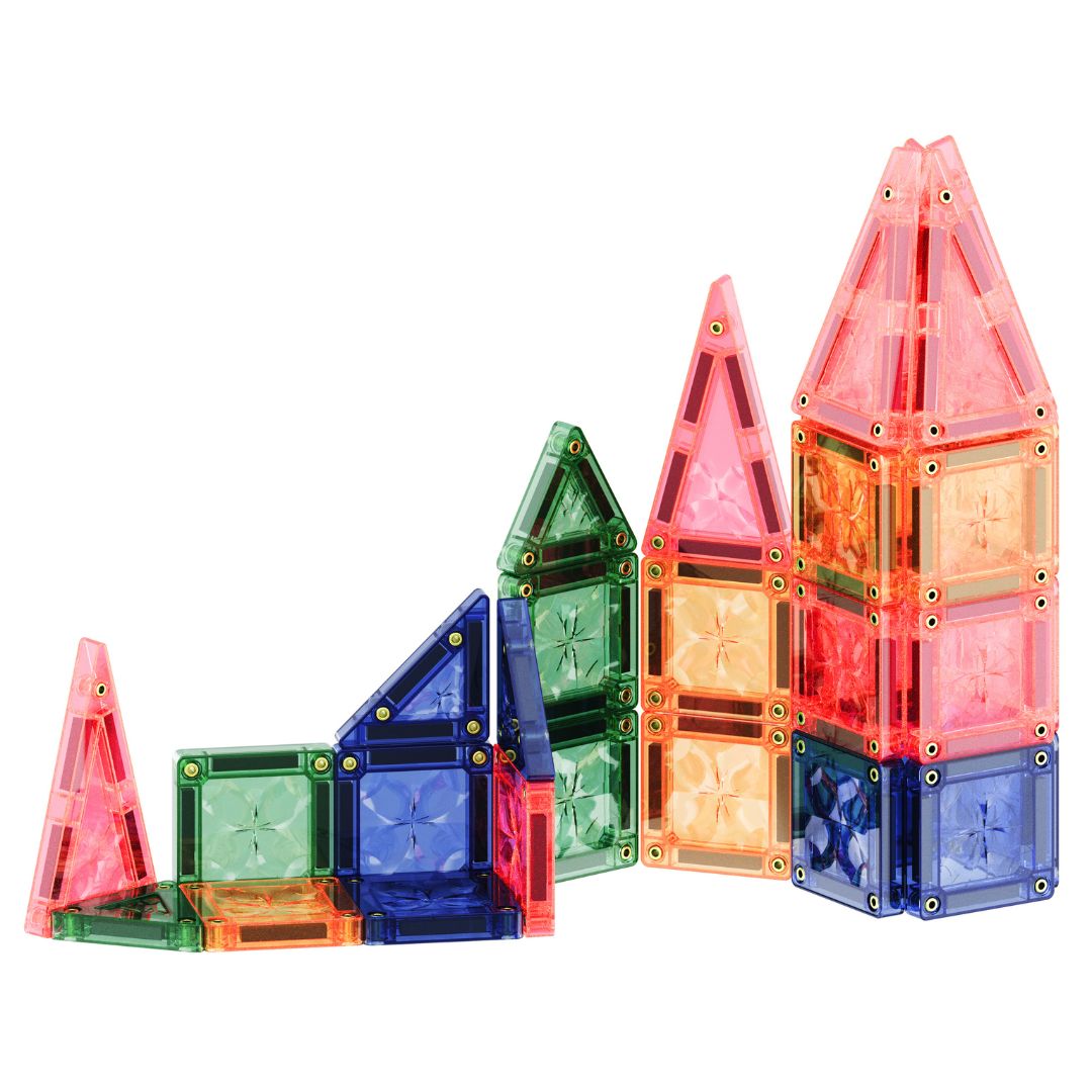 Cleverclixx Mini segulflísar Pastel - 28 hlutar