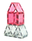 Cleverclixx Glimmerflísar Transparent/Pink - 16 hlutar
