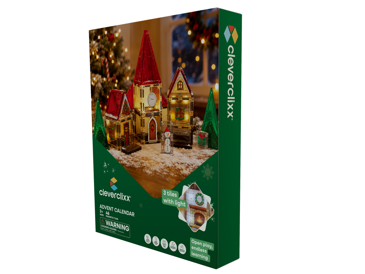 Cleverclixx Jóladagatal Christmas Village - 46 hlutar – askja