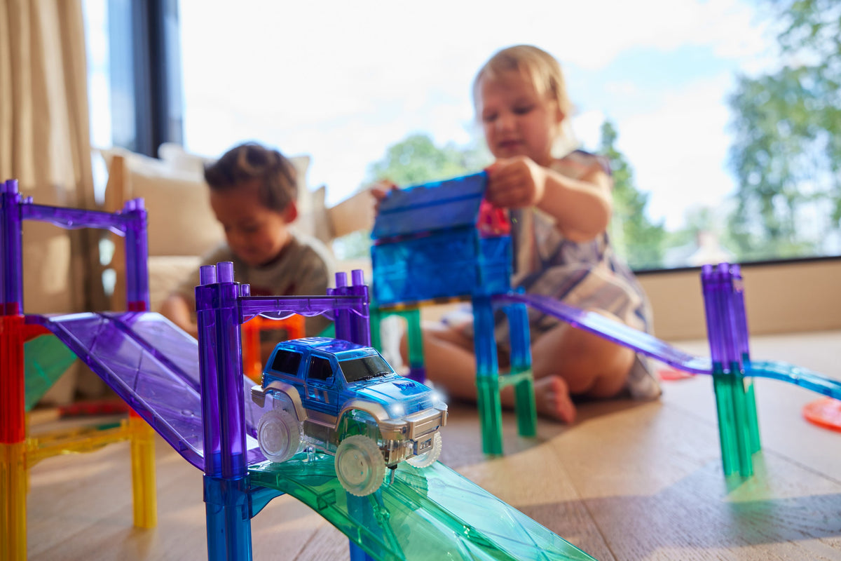 Cleverclixx Bílabraut Race Track Intense - 65 hlutar