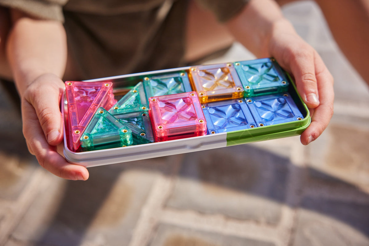 Cleverclixx Mini segulflísar Pastel - 28 hlutar