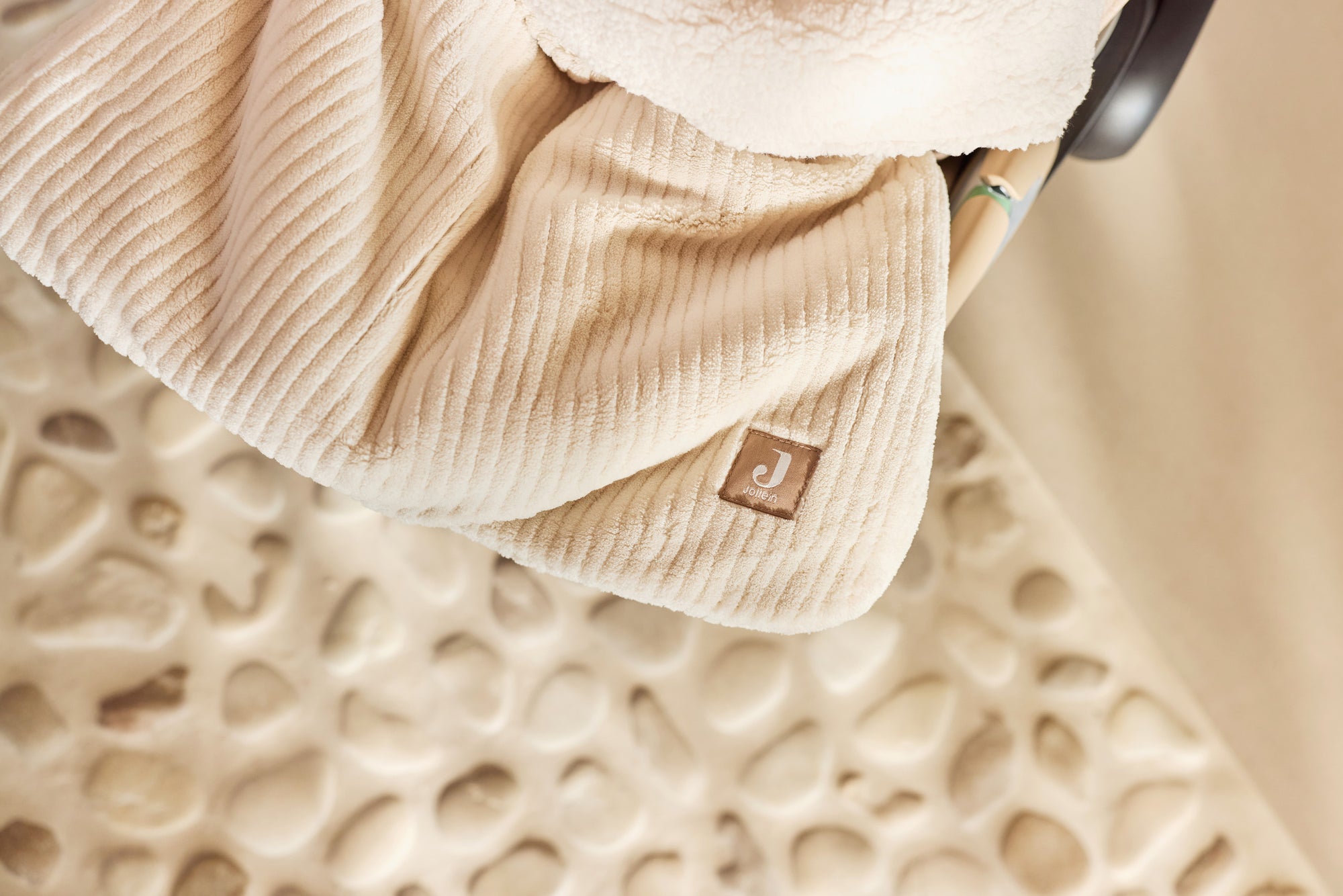 Bílstólapoki Cloudy Rib - Oatmeal - miniplay.is