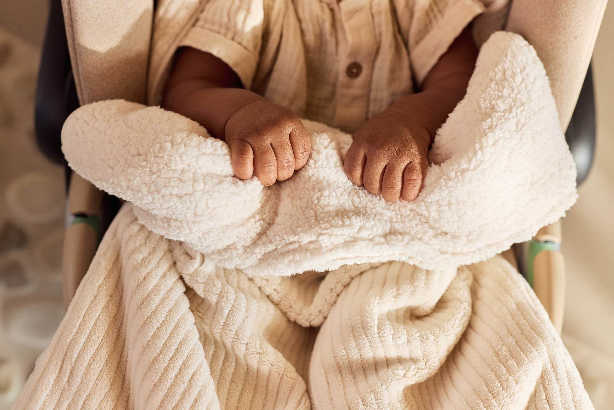 Bílstólapoki Cloudy Rib - Oatmeal - miniplay.is