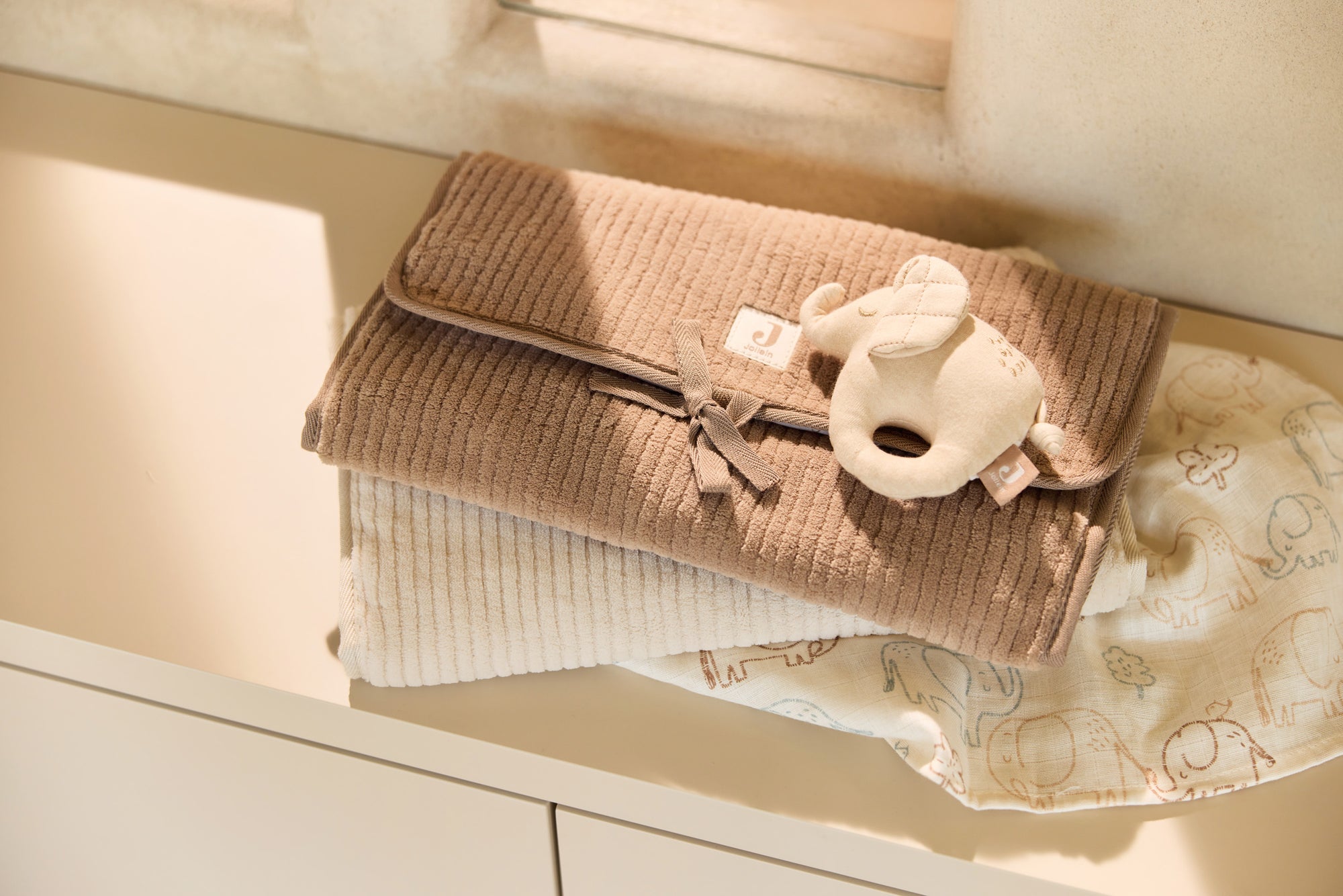 Ferðaskiptidýna Cloudy Rib - Oatmeal - miniplay.is