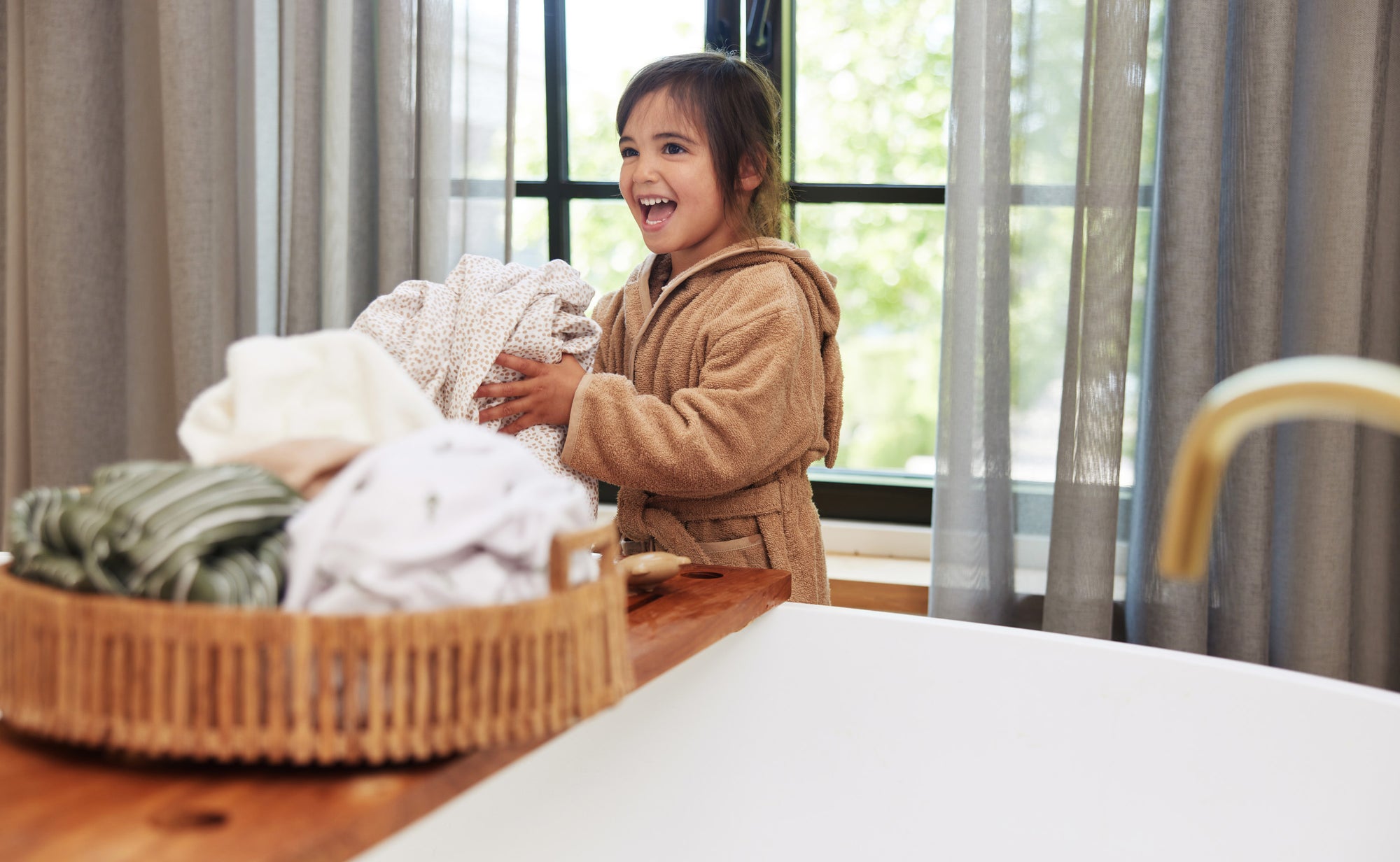 Baðsloppur 3-4 ára - Biscuit - miniplay.is