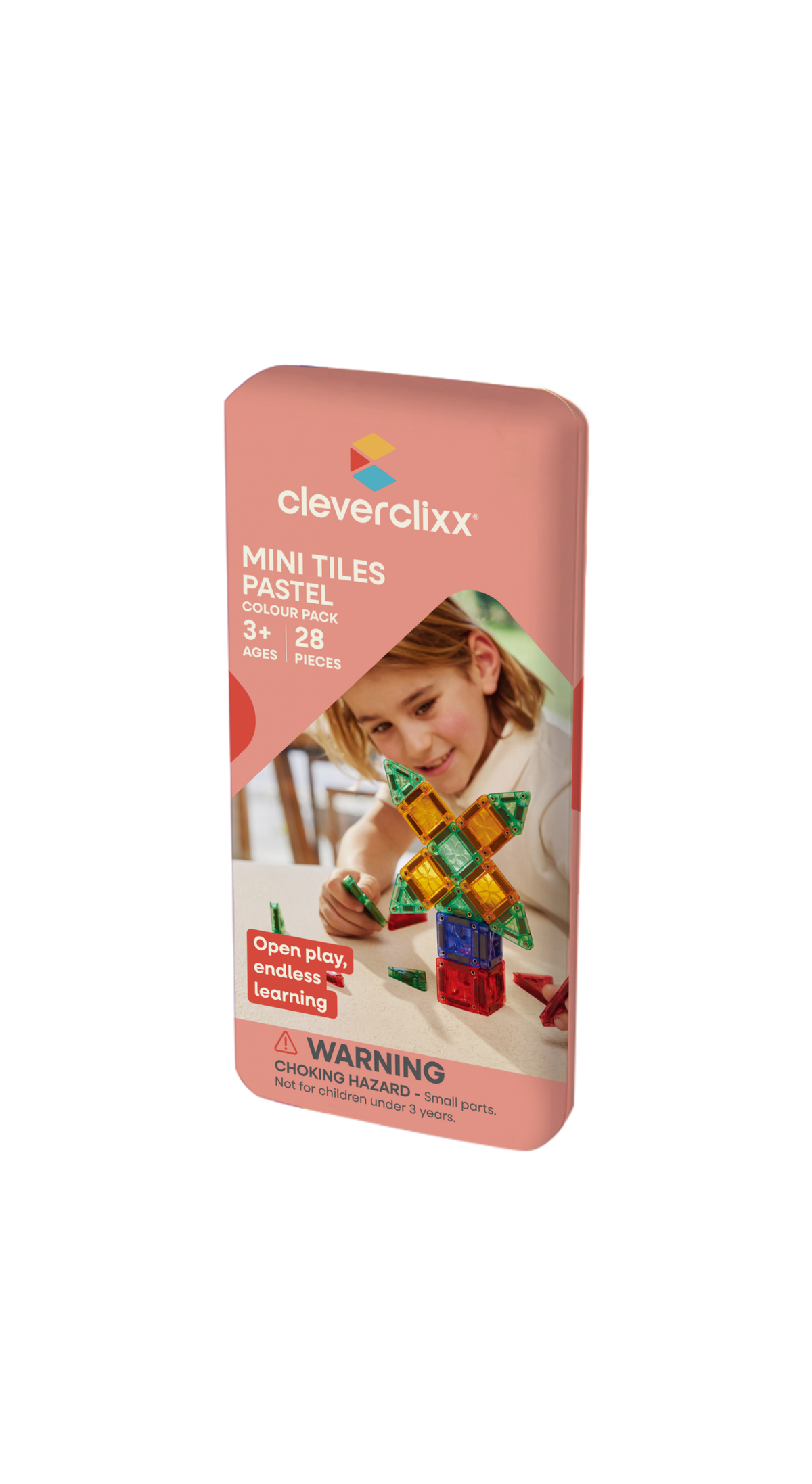 Cleverclixx Mini segulflísar Pastel - 28 hlutar – askja