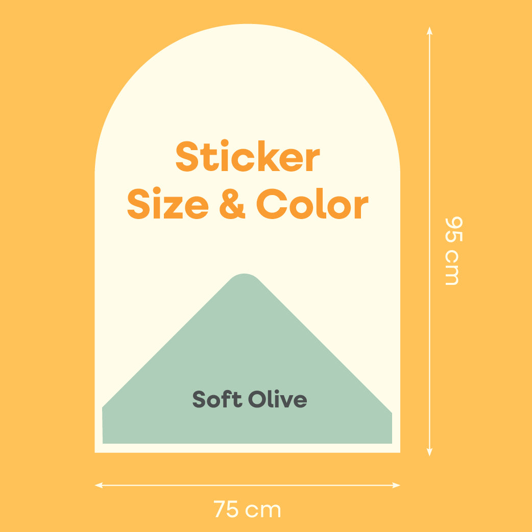 Cleverclixx Segulvegglímmiði 95 × 75 cm - Soft Olive, stærð og litur