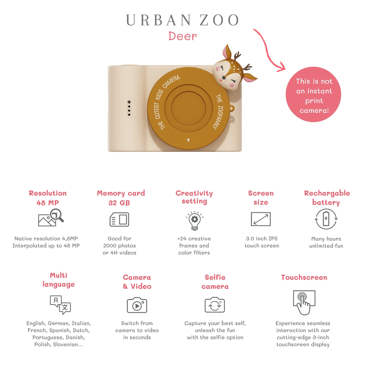 Urban Zoo Barnamyndavél - Dádýr