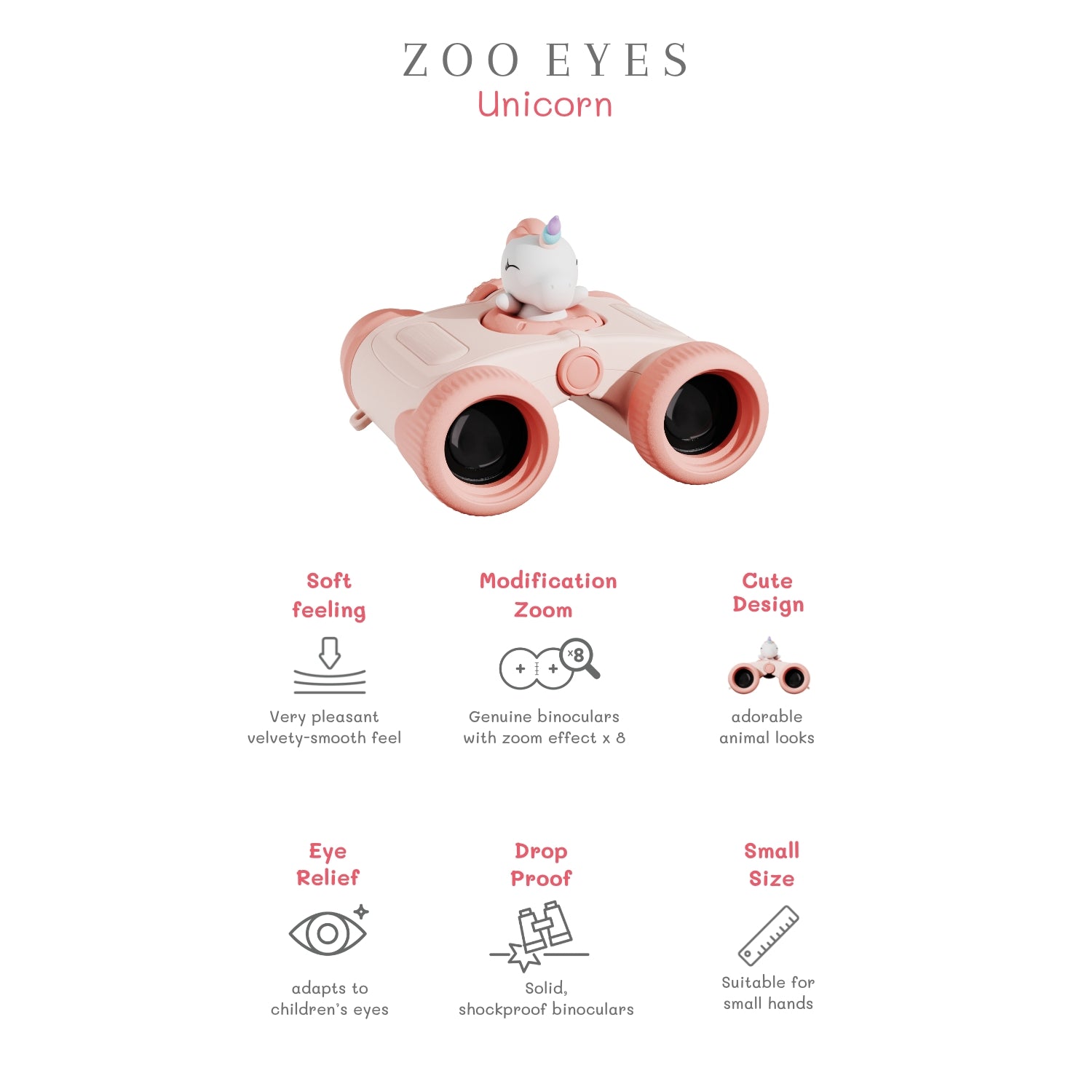 Zoo Eyes Sjónauki - Einhyrningur - miniplay.is