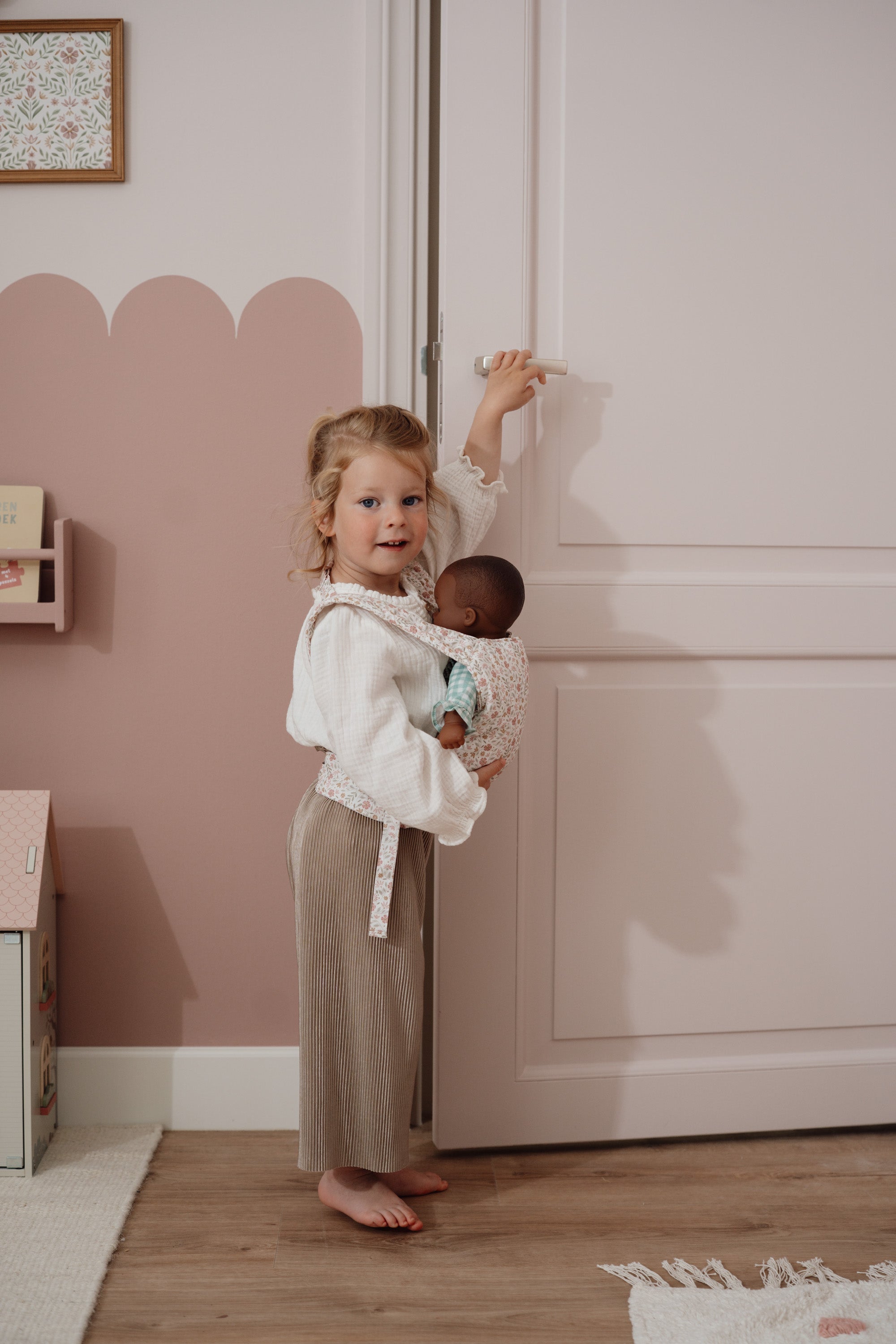 Dúkku burðarpoki - soft flower - miniplay.is