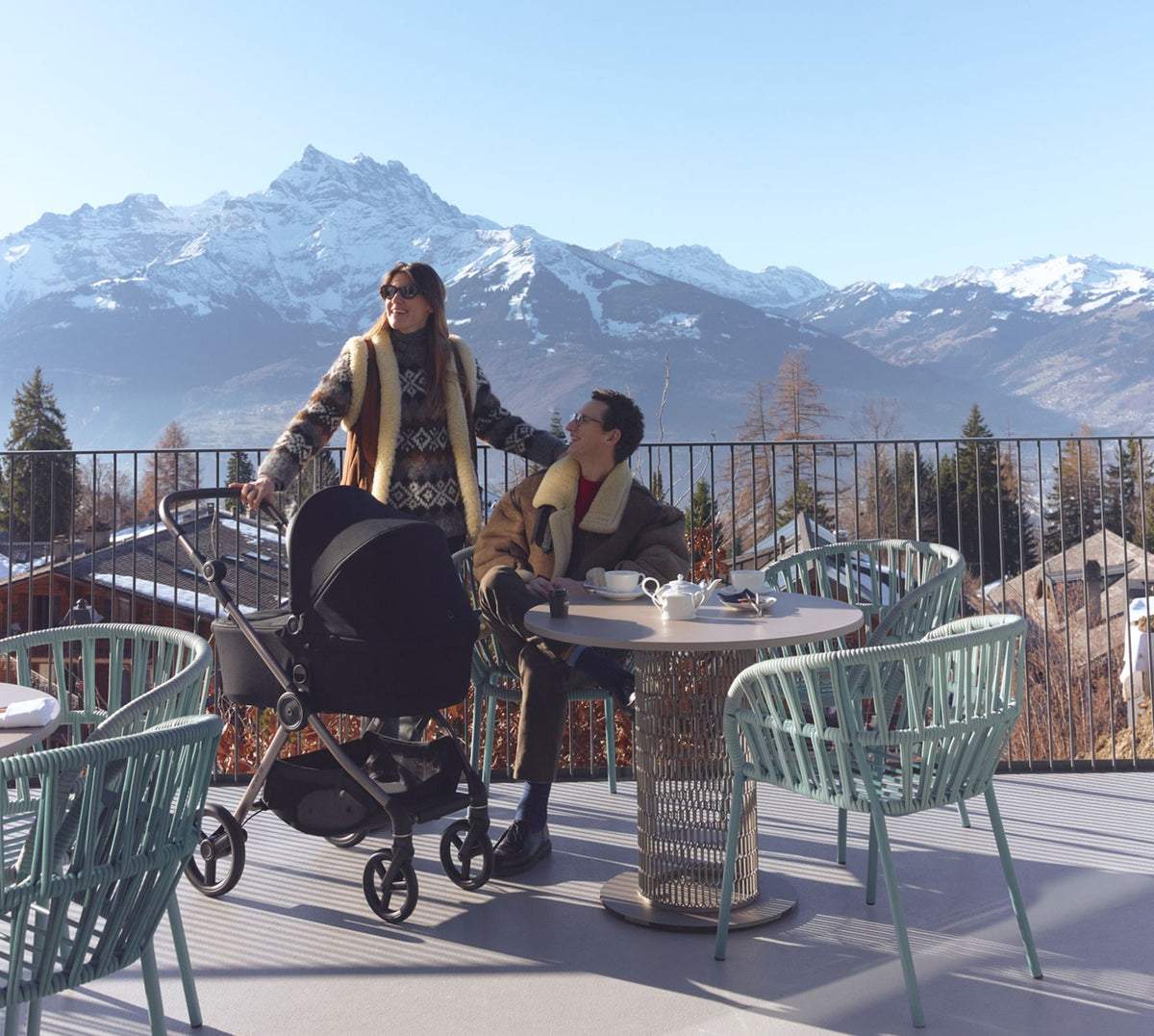 Anex IQ 3-in-1 stroller in Starless