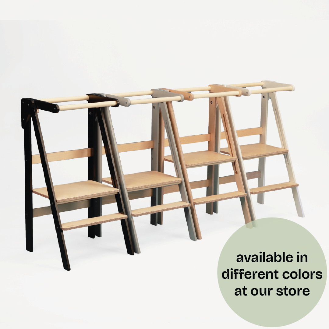 Sambrjótanlegur eldhús hjálparturn - Grár - miniplay.is