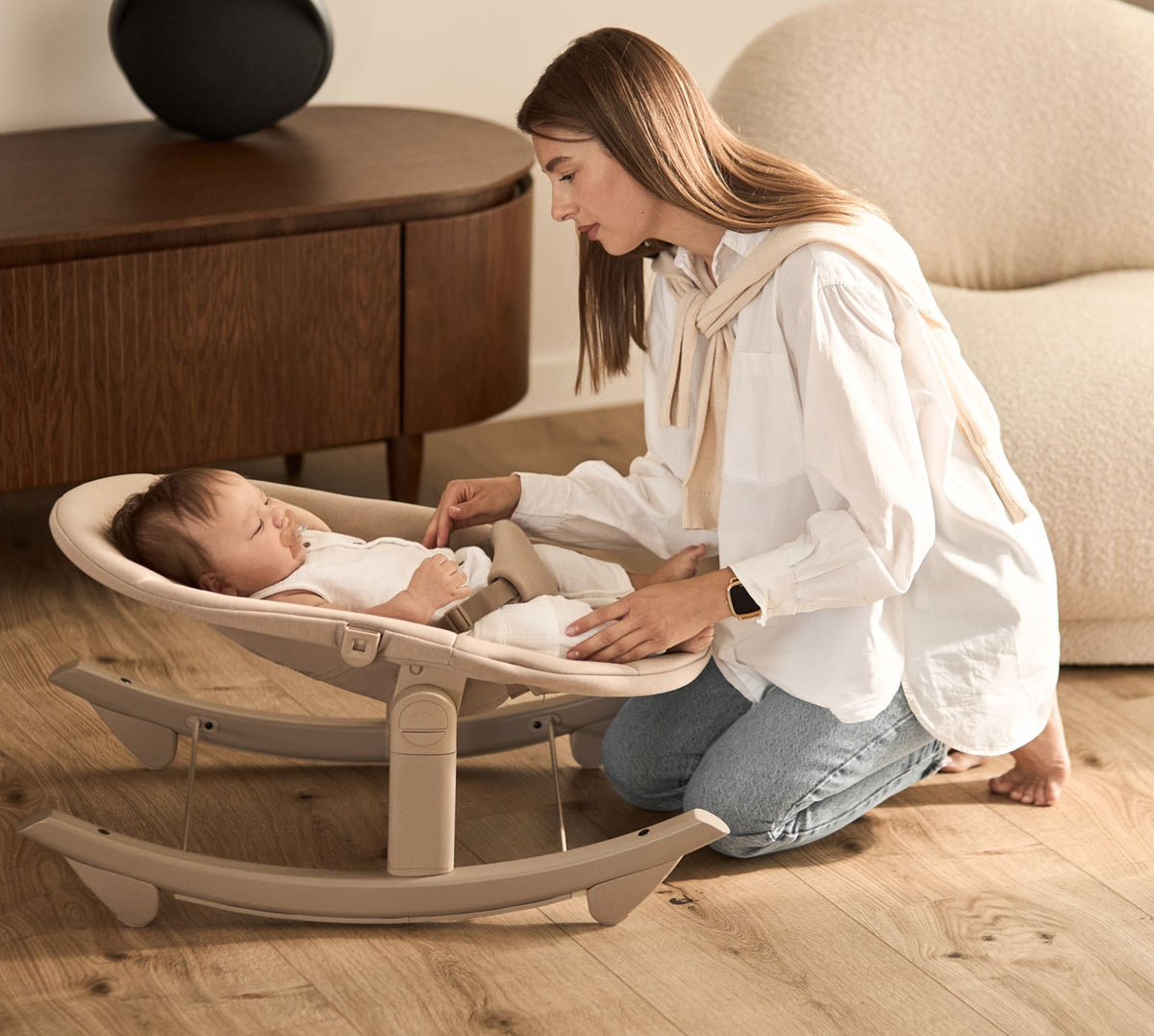 Anex Ozy rocker base in Fluff