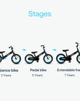 3-in-1 Xtend Balance to Pedal Bike - Blátt - miniplay.is