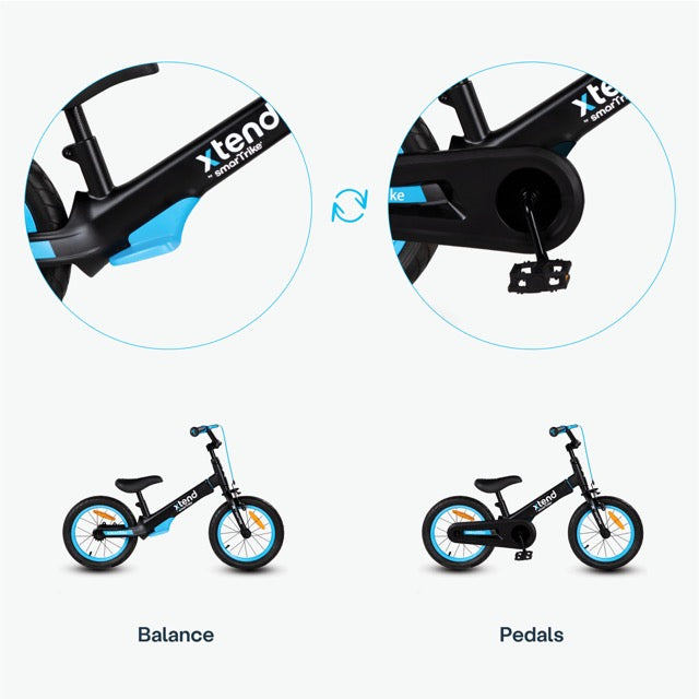 3-in-1 Xtend Balance to Pedal Bike - Blátt - miniplay.is