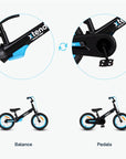 3-in-1 Xtend Balance to Pedal Bike - Blátt - miniplay.is