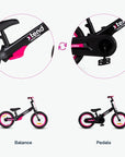 3-in-1 Xtend Balance to Pedal Bike - Bleikt - miniplay.is